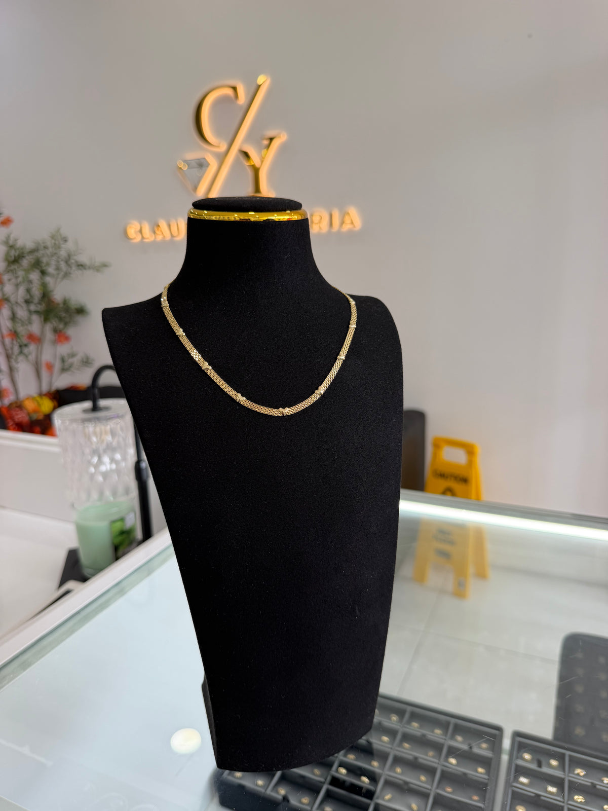 10k Gold Heart Choker