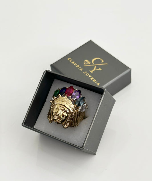 14k Gold Indian Ring