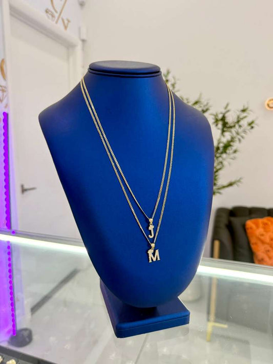 Hammered Chains And Initial Charms 10k