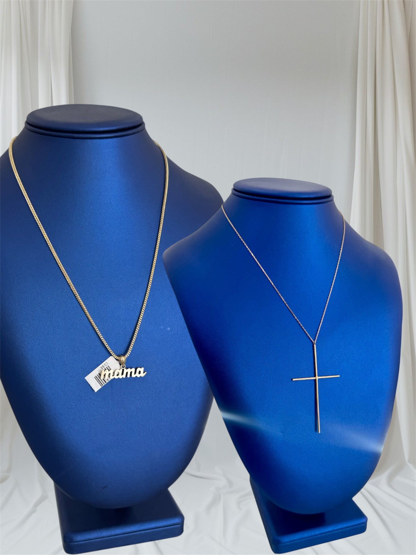 Franco Chain, Chain With Cross And 10k Pendant