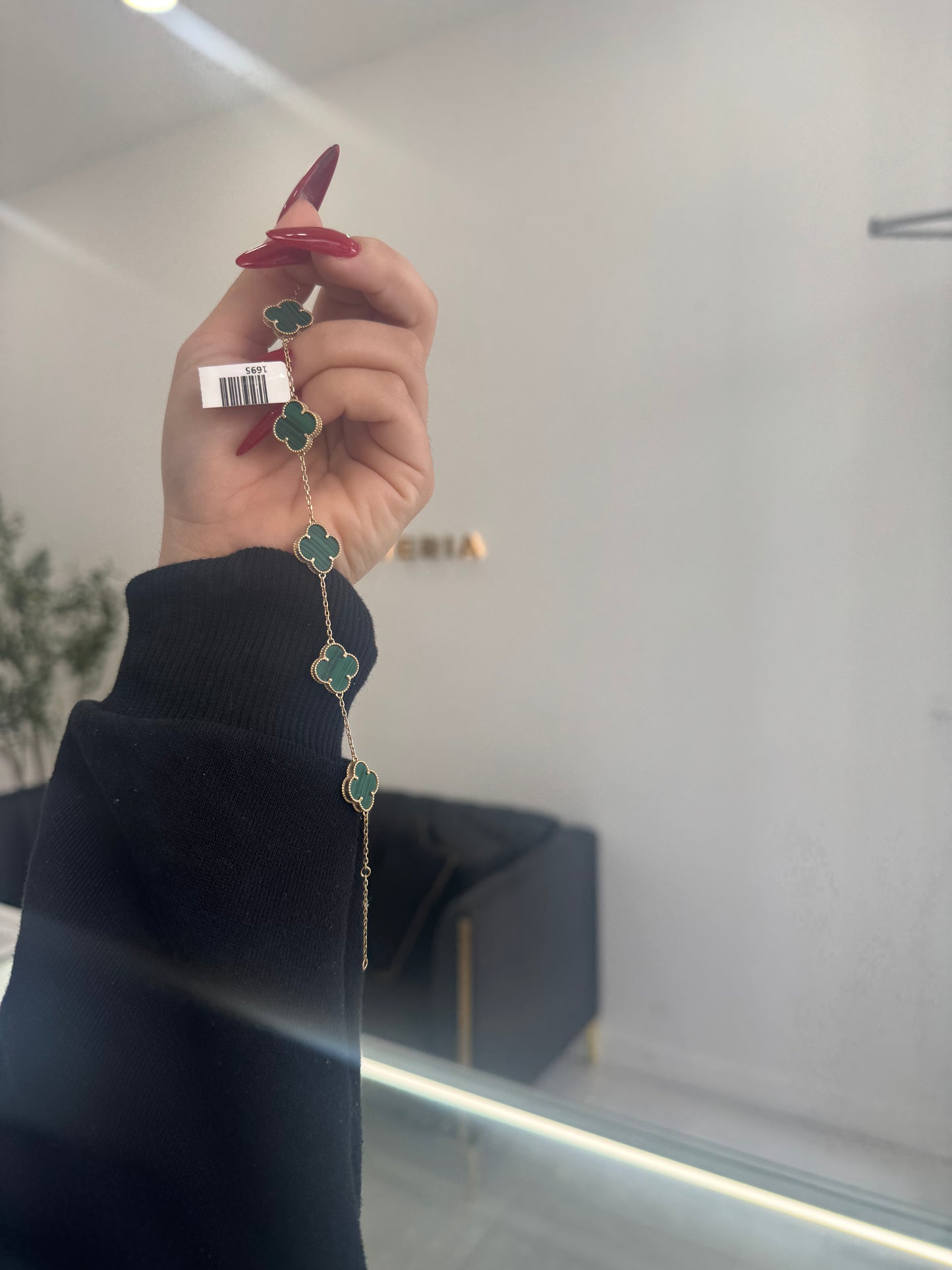 10k Green Flower Bracelet