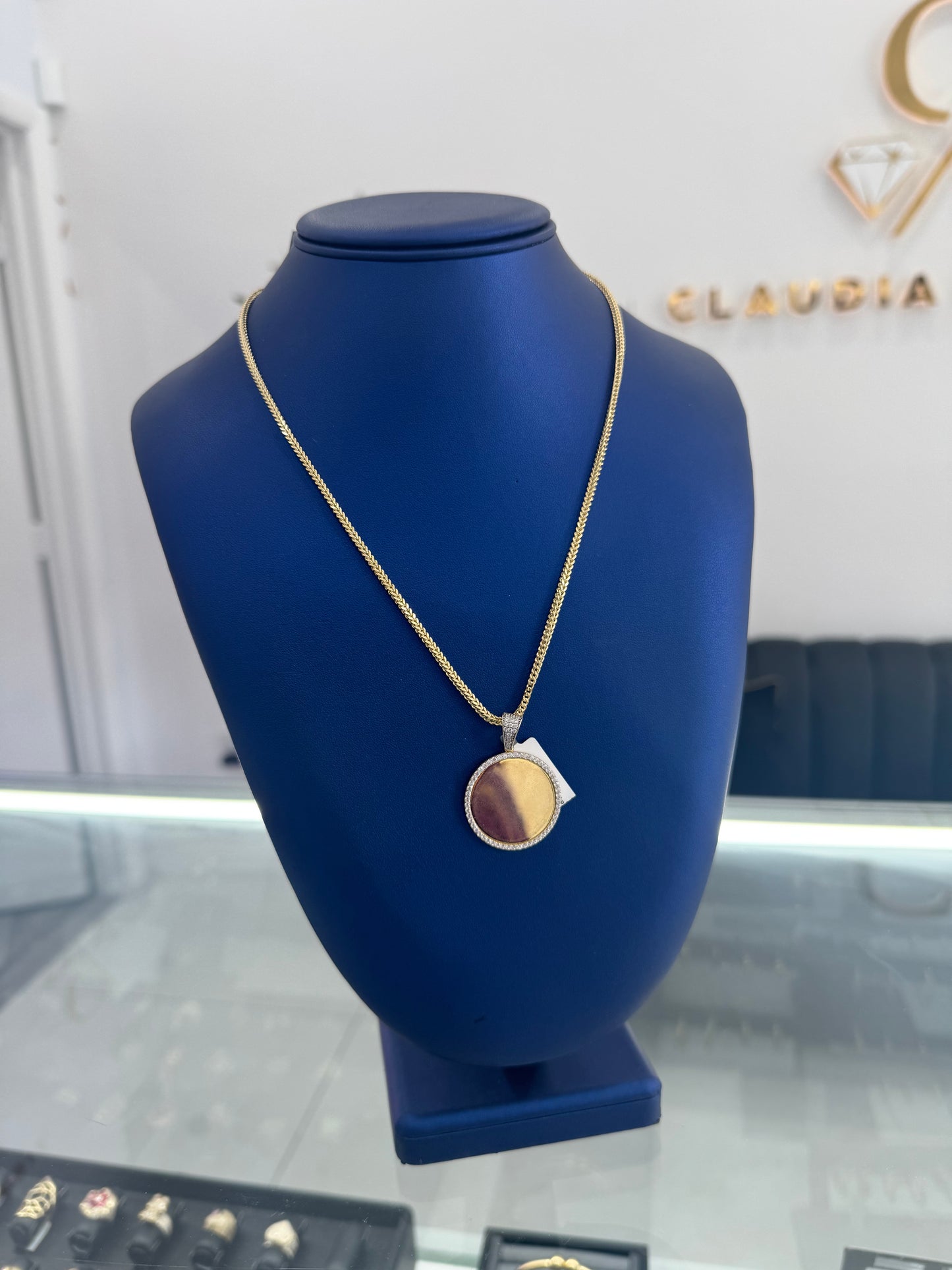 Franco Chain and Personalized 10k Pendant