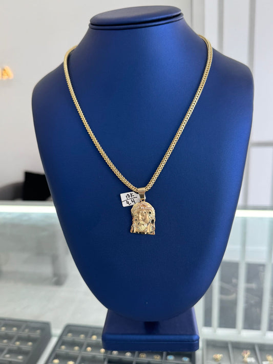 Francon chain with Jesus Christ pendant (10k)
