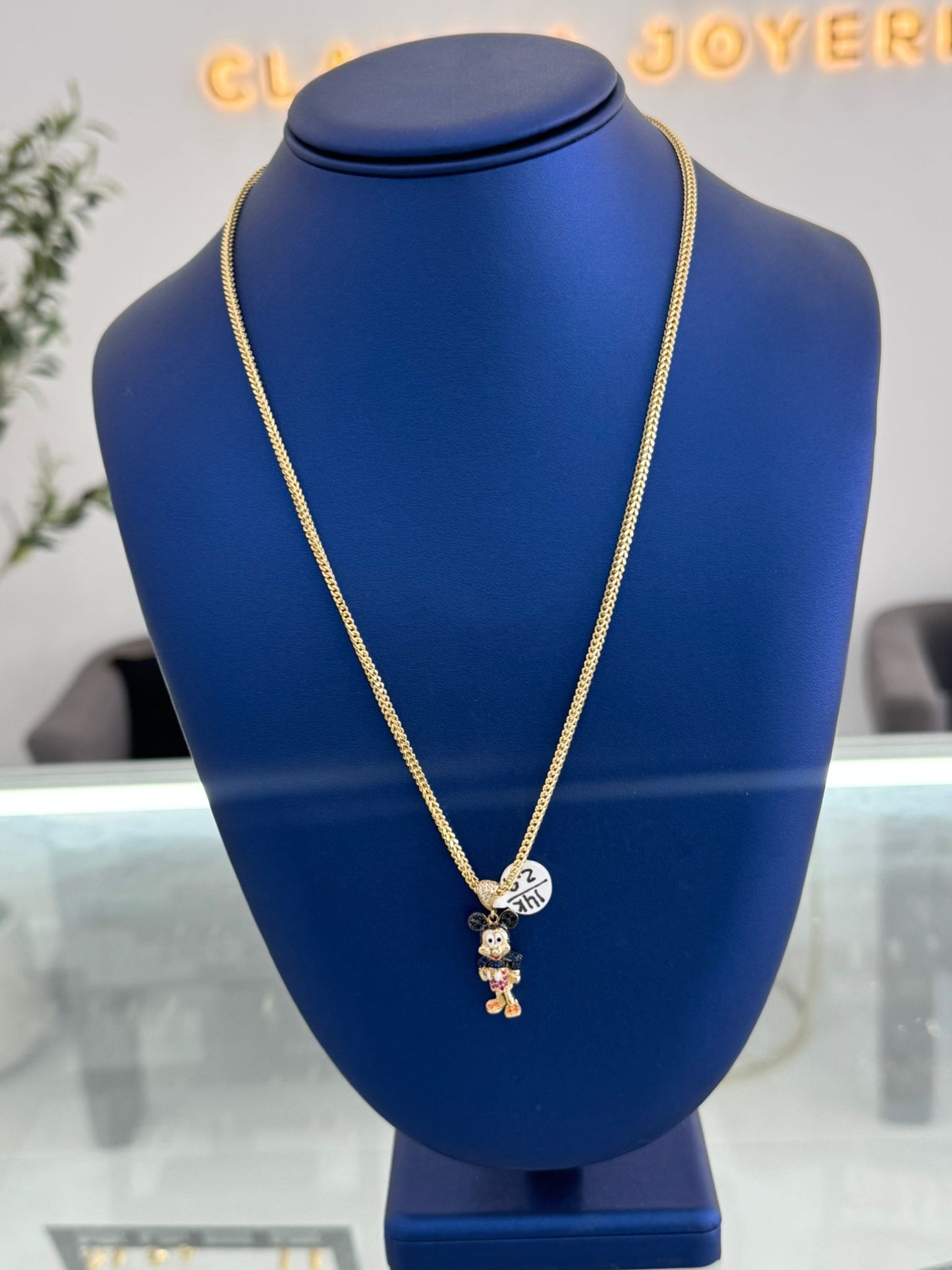 Franco chain with 10k Micky pendant