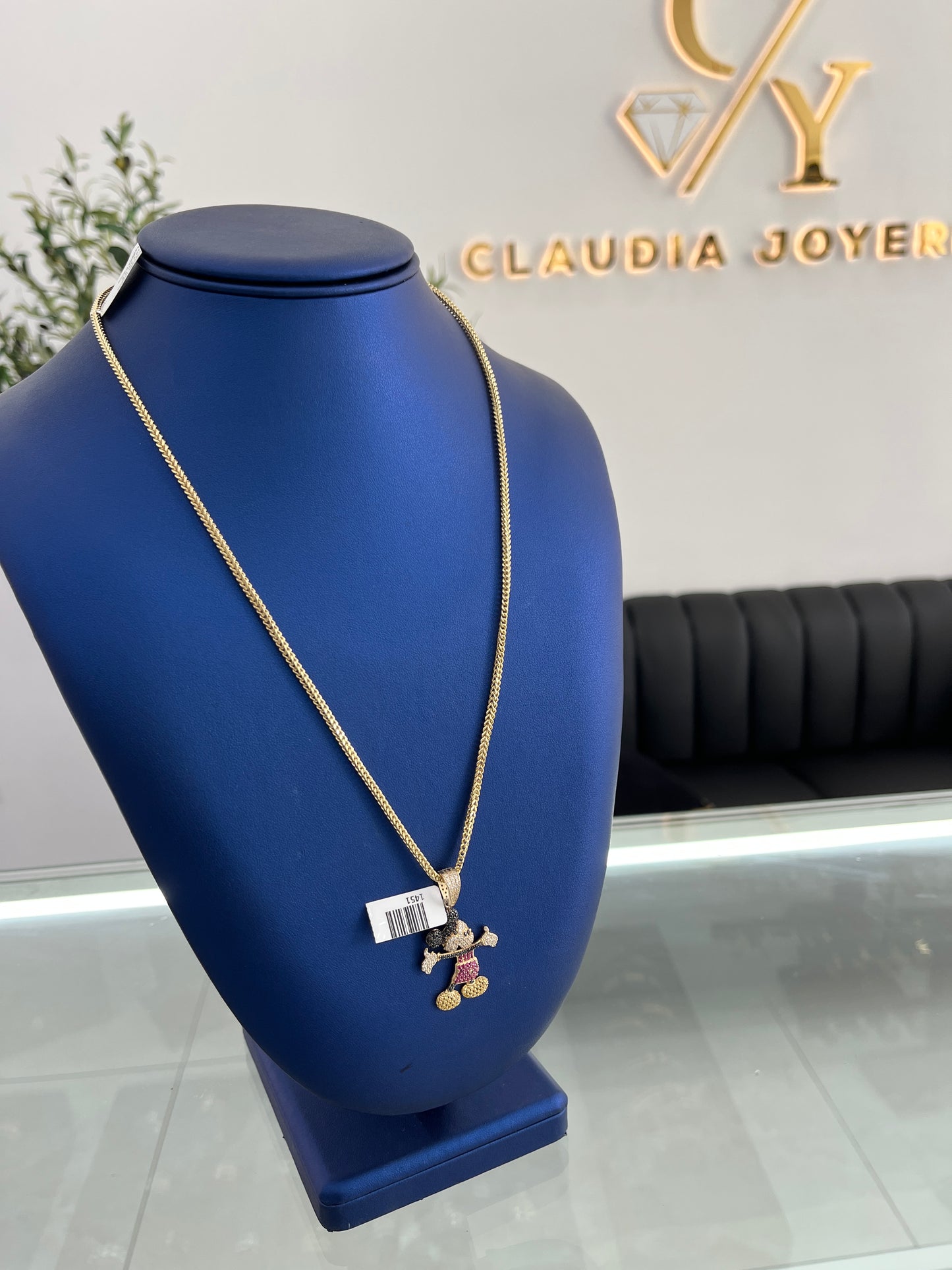 Franco Chain and Animated Pendant 10k and 14k