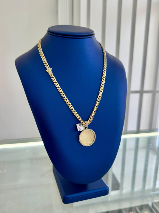 Chain Mónaco 10k pendant