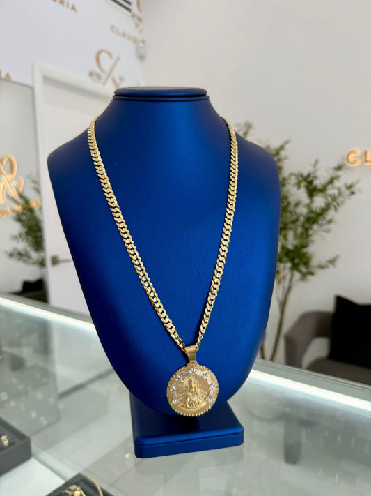 Cuban chain with 10k pendant