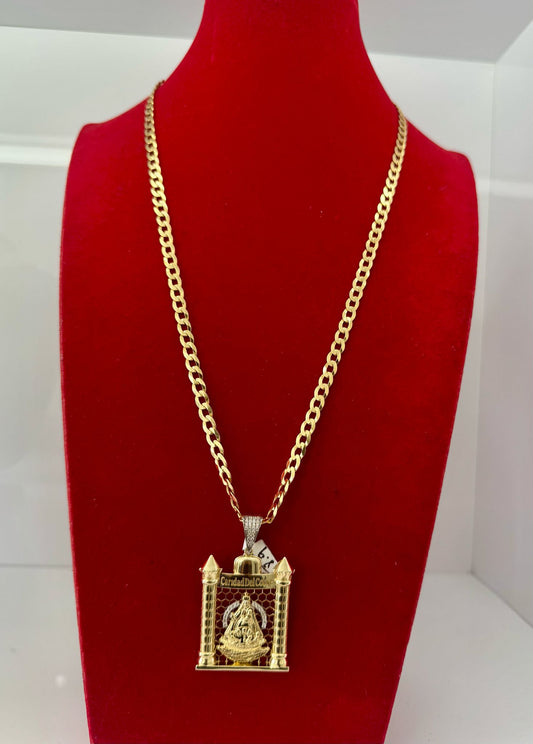 hammered chain with 10k pendant