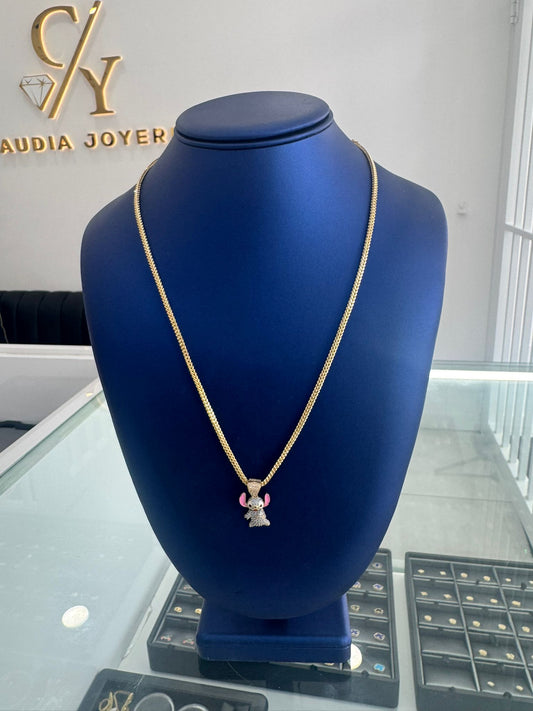 Franco chain with 10k Stitch pendant