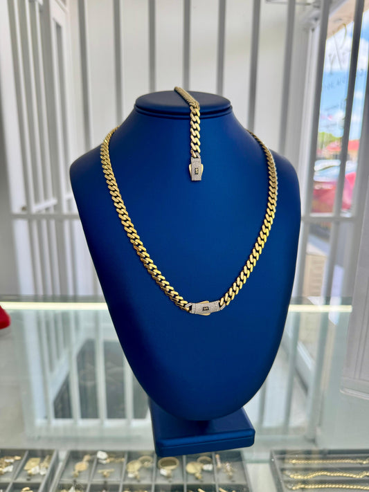 Monaco 10k chain and bracelet set