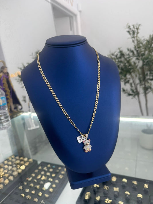 Hammered Chain with 10k Christ Pendant